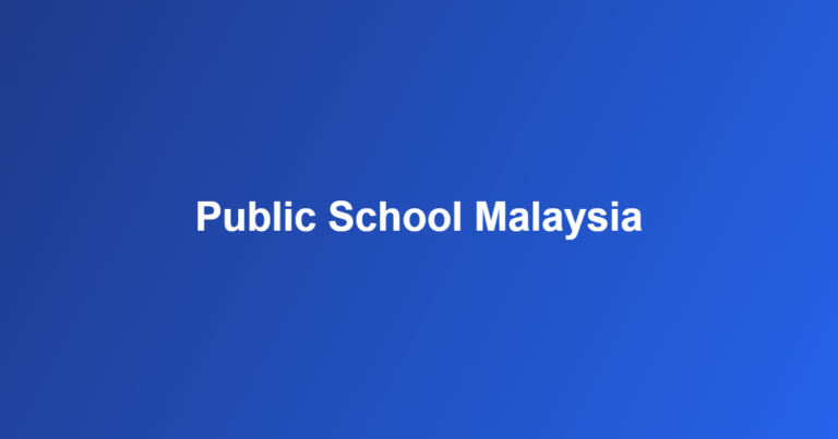 public school Malaysia