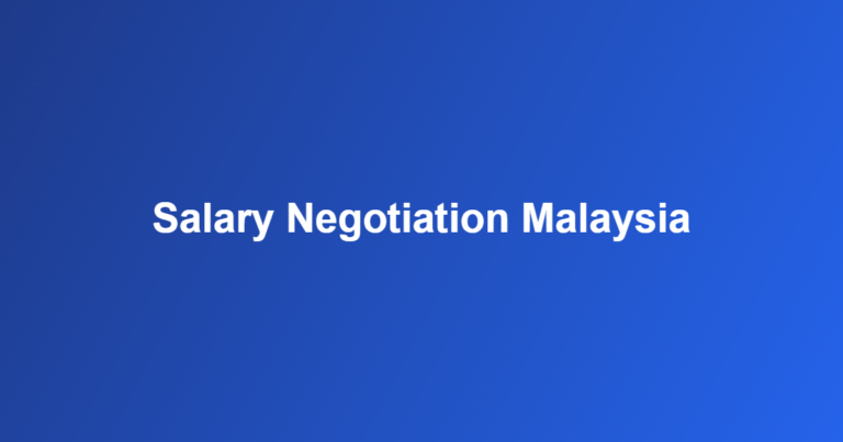 salary negotiation Malaysia