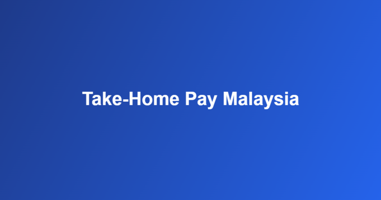 take-home pay Malaysia