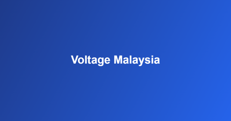 voltage Malaysia